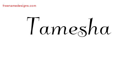 Elegant Name Tattoo Designs Tamesha Free Graphic