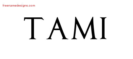 Regal Victorian Name Tattoo Designs Tami Graphic Download