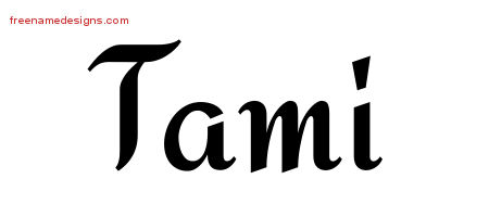 Calligraphic Stylish Name Tattoo Designs Tami Download Free