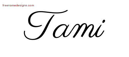 Classic Name Tattoo Designs Tami Graphic Download
