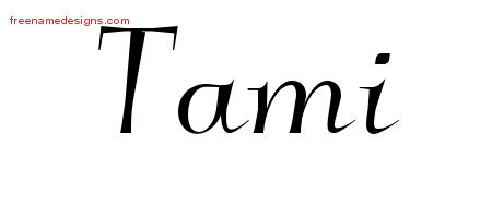 Elegant Name Tattoo Designs Tami Free Graphic