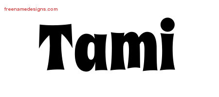 Groovy Name Tattoo Designs Tami Free Lettering
