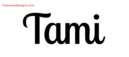 Handwritten Name Tattoo Designs Tami Free Download