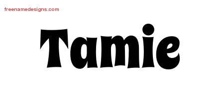 Groovy Name Tattoo Designs Tamie Free Lettering