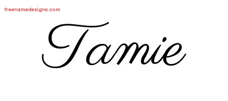 Classic Name Tattoo Designs Tamie Graphic Download