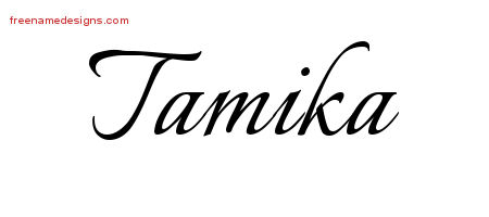 Calligraphic Name Tattoo Designs Tamika Download Free
