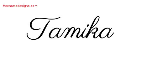 Classic Name Tattoo Designs Tamika Graphic Download