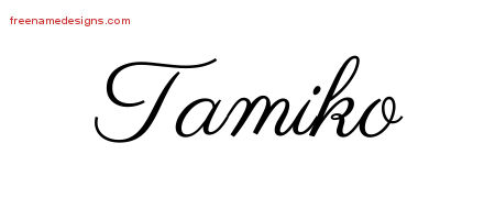 Classic Name Tattoo Designs Tamiko Graphic Download