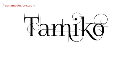 Decorated Name Tattoo Designs Tamiko Free