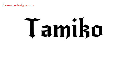 Gothic Name Tattoo Designs Tamiko Free Graphic