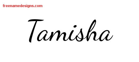 Lively Script Name Tattoo Designs Tamisha Free Printout