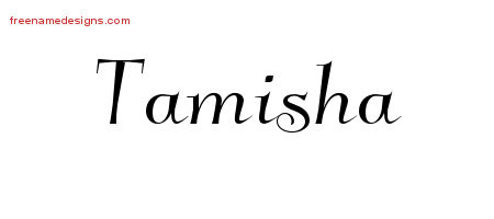 Elegant Name Tattoo Designs Tamisha Free Graphic