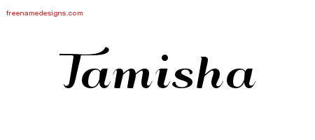 Art Deco Name Tattoo Designs Tamisha Printable