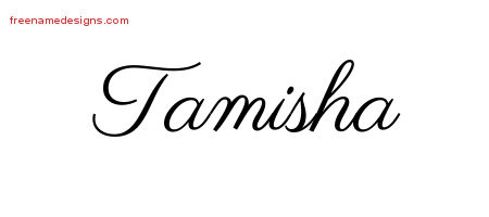 Classic Name Tattoo Designs Tamisha Graphic Download