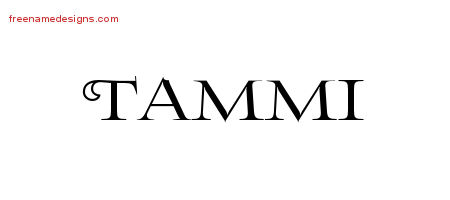 Flourishes Name Tattoo Designs Tammi Printable
