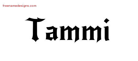 Gothic Name Tattoo Designs Tammi Free Graphic