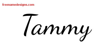 Lively Script Name Tattoo Designs Tammy Free Printout