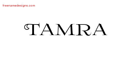 Flourishes Name Tattoo Designs Tamra Printable