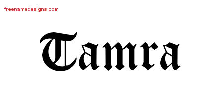 Blackletter Name Tattoo Designs Tamra Graphic Download