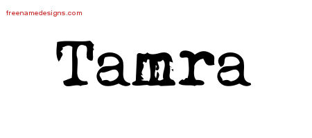 Vintage Writer Name Tattoo Designs Tamra Free Lettering