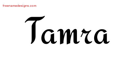 Calligraphic Stylish Name Tattoo Designs Tamra Download Free