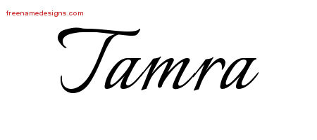 Calligraphic Name Tattoo Designs Tamra Download Free