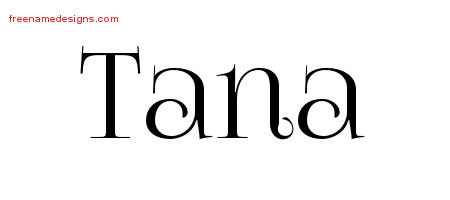Vintage Name Tattoo Designs Tana Free Download