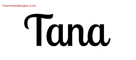 Handwritten Name Tattoo Designs Tana Free Download