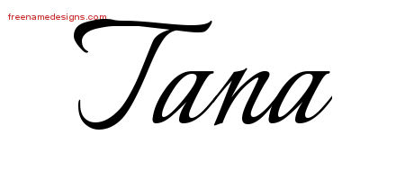 Calligraphic Name Tattoo Designs Tana Download Free