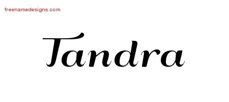 Art Deco Name Tattoo Designs Tandra Printable