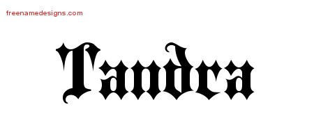 Old English Name Tattoo Designs Tandra Free