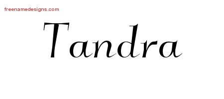 Elegant Name Tattoo Designs Tandra Free Graphic