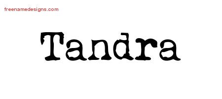 Vintage Writer Name Tattoo Designs Tandra Free Lettering