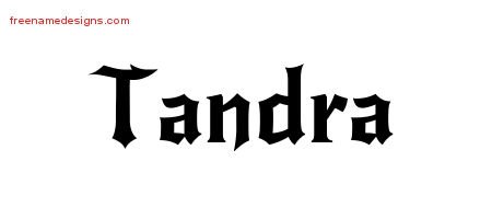 Gothic Name Tattoo Designs Tandra Free Graphic