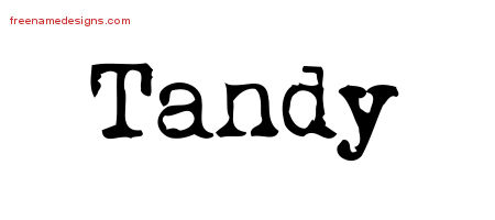 Vintage Writer Name Tattoo Designs Tandy Free Lettering