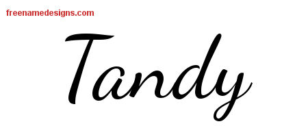 Lively Script Name Tattoo Designs Tandy Free Printout