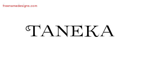 Flourishes Name Tattoo Designs Taneka Printable