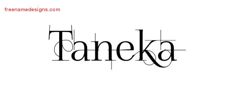 Decorated Name Tattoo Designs Taneka Free