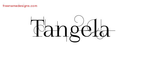 Decorated Name Tattoo Designs Tangela Free