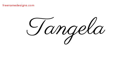 Classic Name Tattoo Designs Tangela Graphic Download