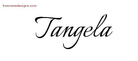 Calligraphic Name Tattoo Designs Tangela Download Free