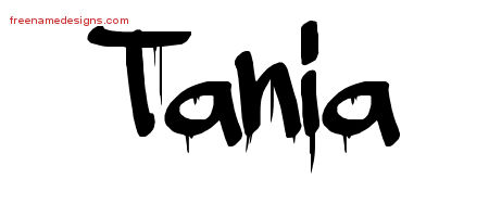 Graffiti Name Tattoo Designs Tania Free Lettering