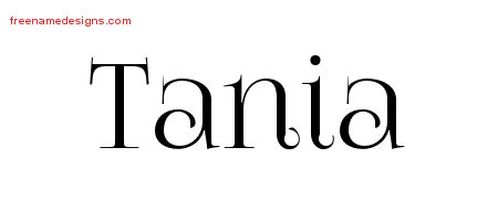 Vintage Name Tattoo Designs Tania Free Download