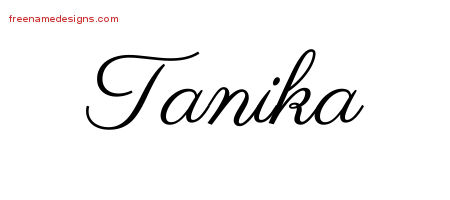 Classic Name Tattoo Designs Tanika Graphic Download