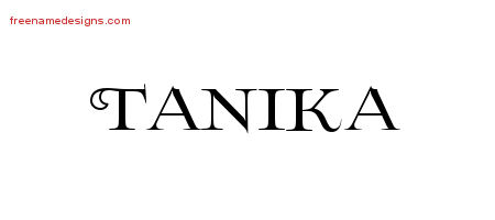 Flourishes Name Tattoo Designs Tanika Printable