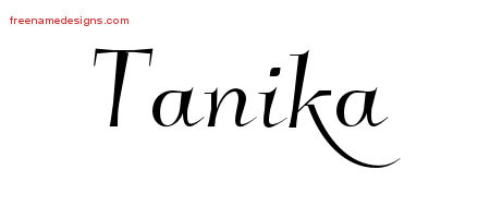 Elegant Name Tattoo Designs Tanika Free Graphic