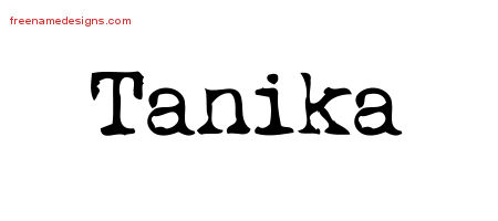 Vintage Writer Name Tattoo Designs Tanika Free Lettering