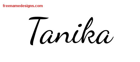 Lively Script Name Tattoo Designs Tanika Free Printout