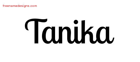 Handwritten Name Tattoo Designs Tanika Free Download