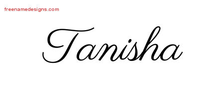 Classic Name Tattoo Designs Tanisha Graphic Download